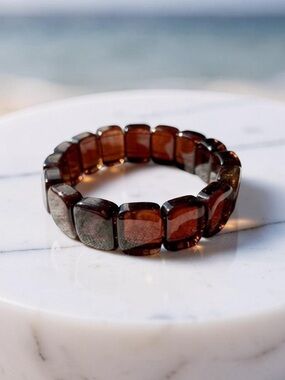 12mm Blood Amber soft Bengal bracelet.